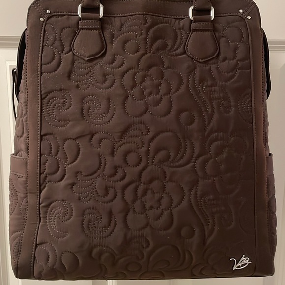 Vera Bradley large tote in chocolate brown - Picture 2 of 7